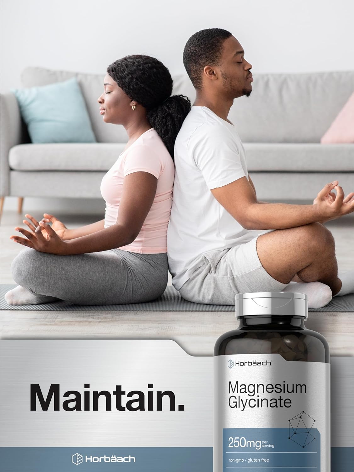 Horbäach Magnesium Glycinate 250mg 120 Softgels - Galeri