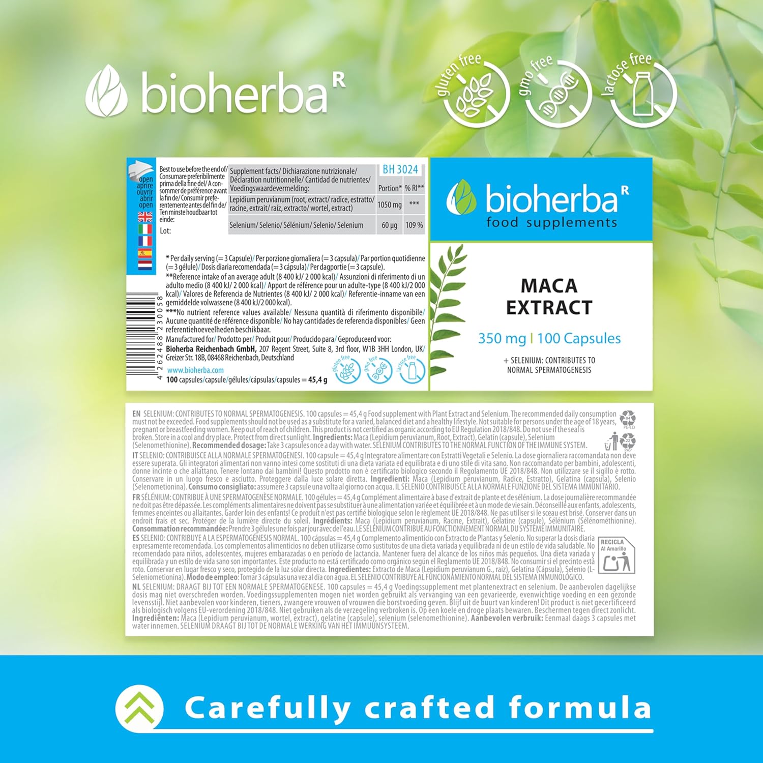 Bioherba Maca Matcha tozu extract+Selenium Selenyum 350 mg 100 caps - Galeri
