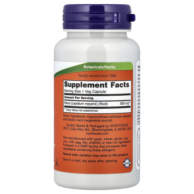 NOW Maca 500mg. / 100 Caps. - Galeri