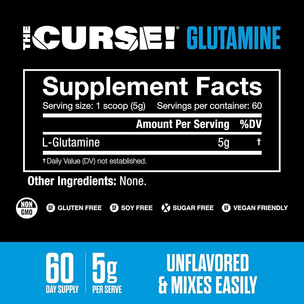 JNX Sports The Curse Glutamine Unflavored 300 g - Galeri