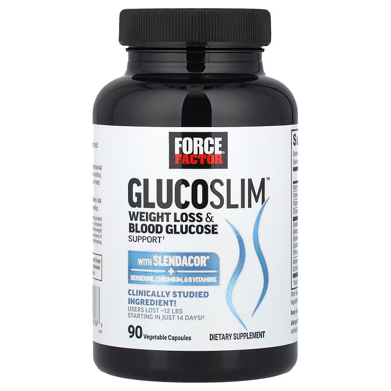 Force Factor Glucoslim Berberine Hcl Weight Loss Blood Glucose Support 90 Vegetable Capsules - Galeri