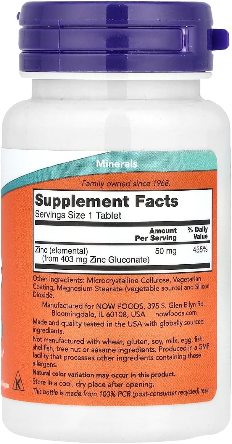 Now Foods Zinc Çinko 50 mg, 100 Tablet - Galeri