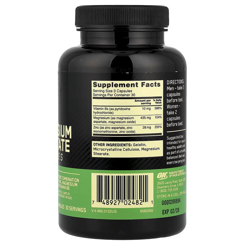 Optimum Nutrition Zinc Çinko Magnesium Aspartate 90 Caps - Galeri