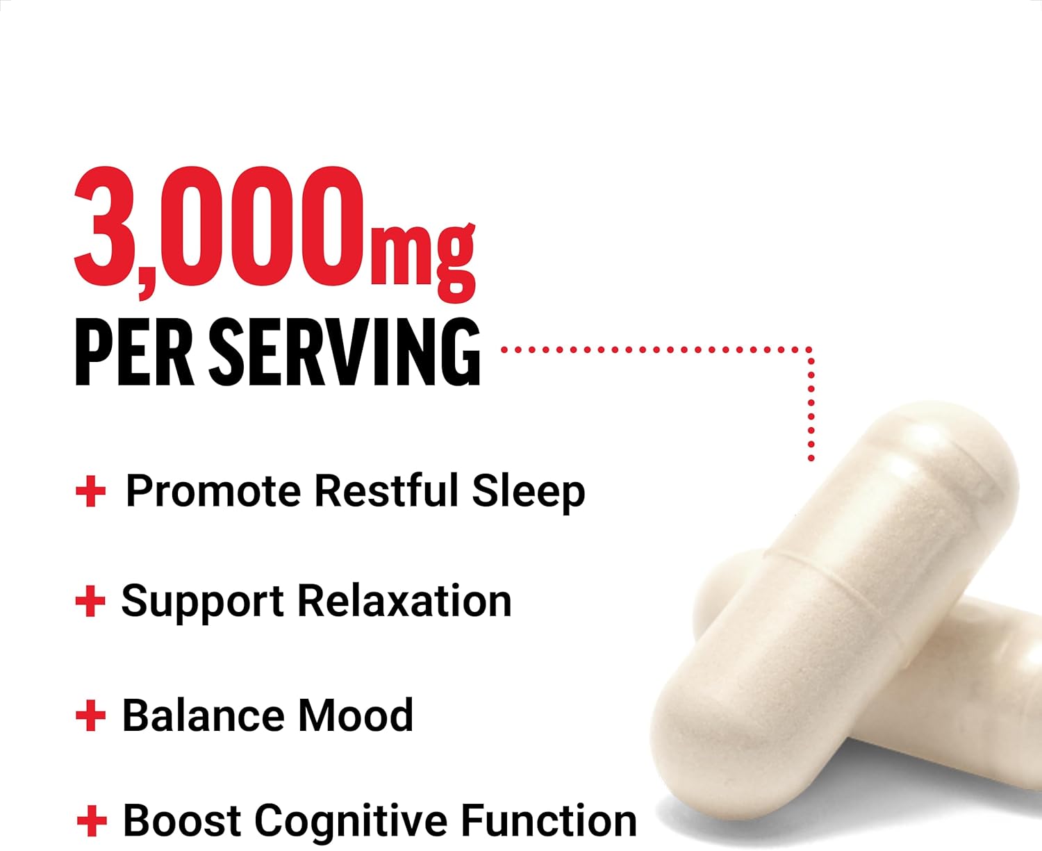 Force Factor Glycine to Promote Relaxation and Restful Sleep Support Cognitive Mood Balance, and Nerve Health, 100 Vegetable Capsules - Galeri