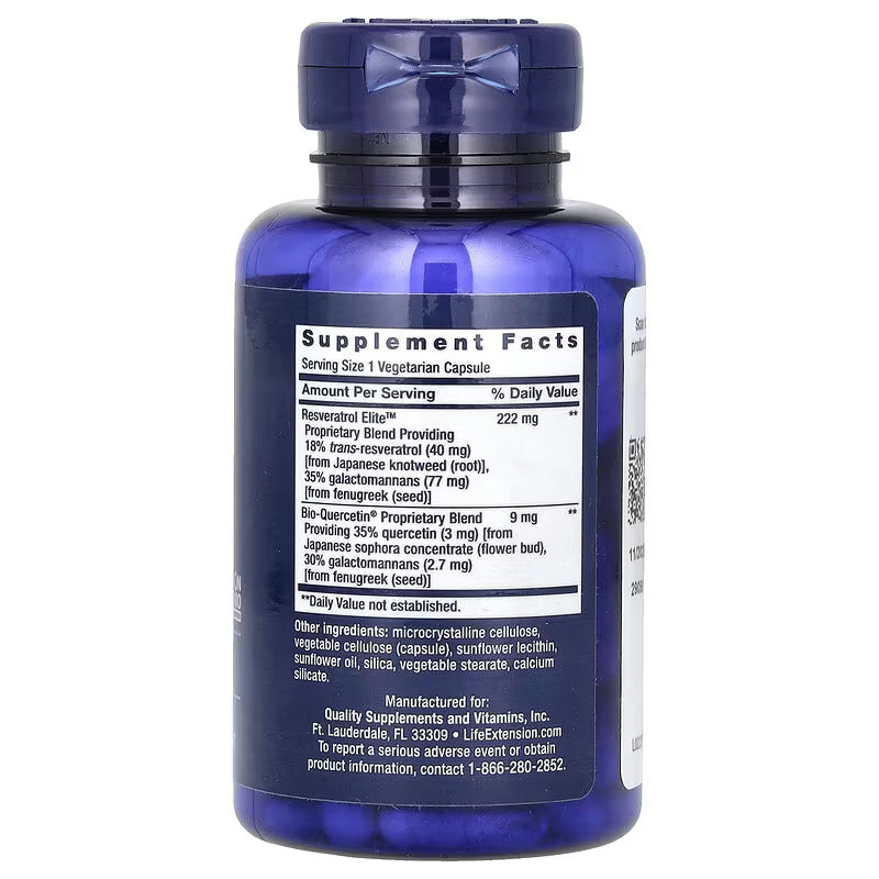 Life Extension Resveratrol Elite (Trans-Resveratrol & Quercetin) 60 Kapsül - Galeri