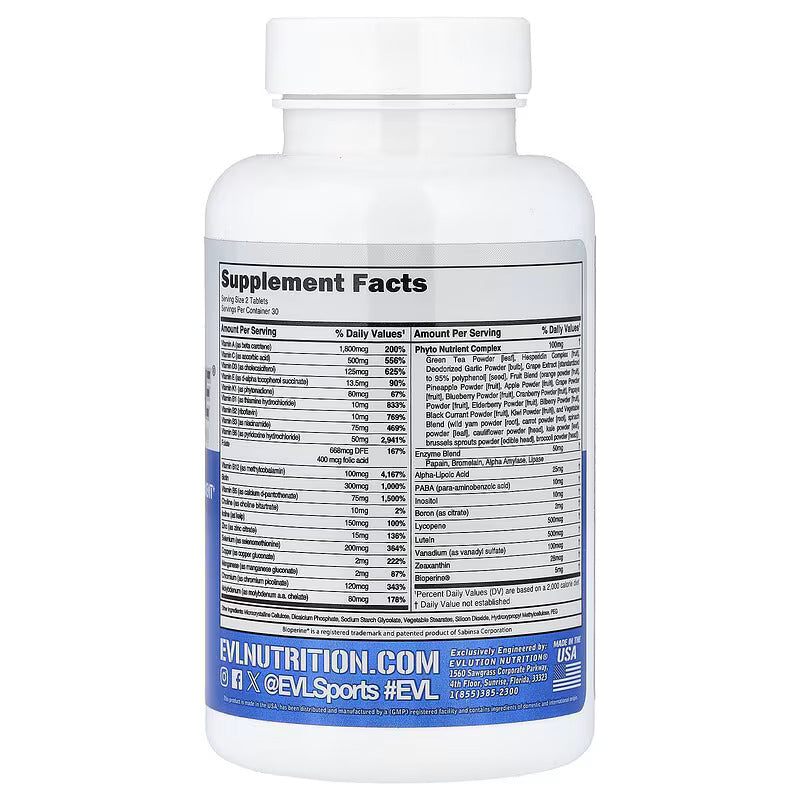 EVLution Nutrition VitaMode Sports Multivitamins Bone, Eye, & Immune Support 60 Tablets - Galeri