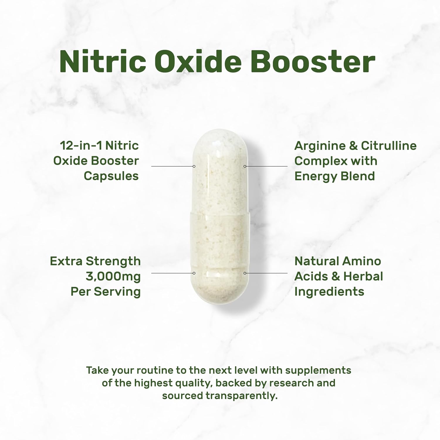 Deal Supplement Nitric Oxide Booster Arginine Akg & Citrulline Panax Complex Energy 3,000mg 300 Caps - Galeri