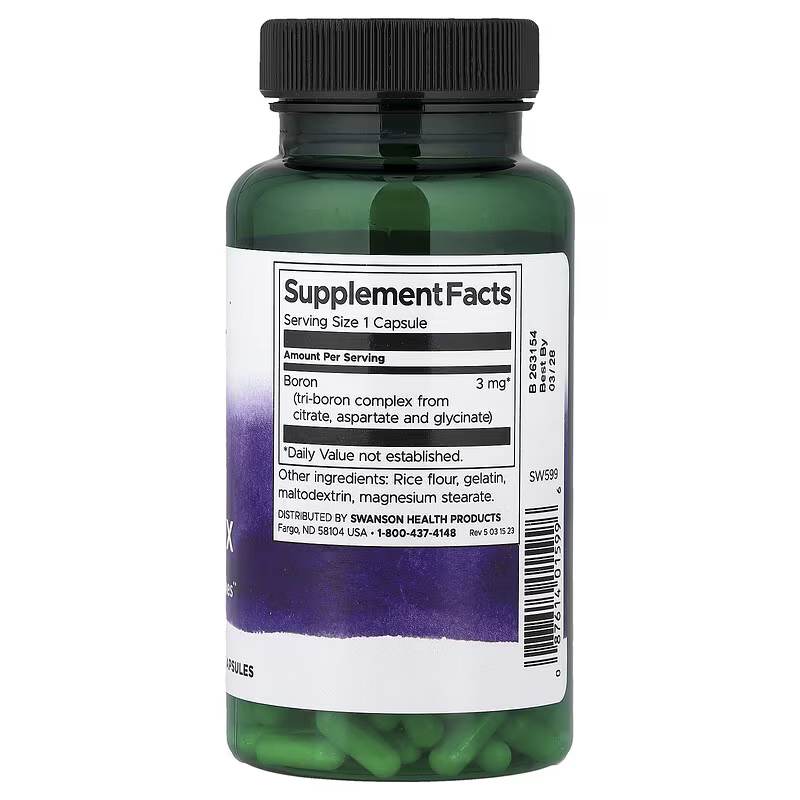 Swanson Triple Boron Complex 3 mg 250 Capsules - Galeri