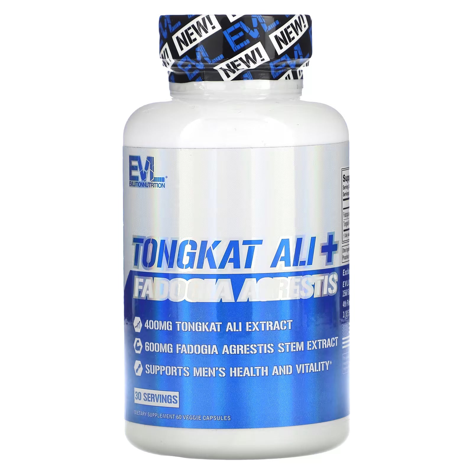 EVLution Nutrition Tongkat Ali + Fadogia Agrestis 1000 mg 60 Caps - Galeri