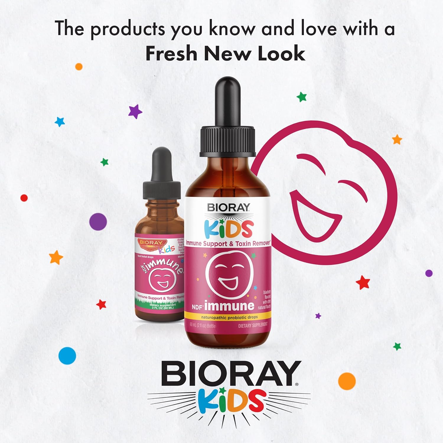 BIORAY Kids NDF Immune Blueberry Immune Support Toxin Remover - Vegan Gluten Free - Approx 30 Servings - Galeri