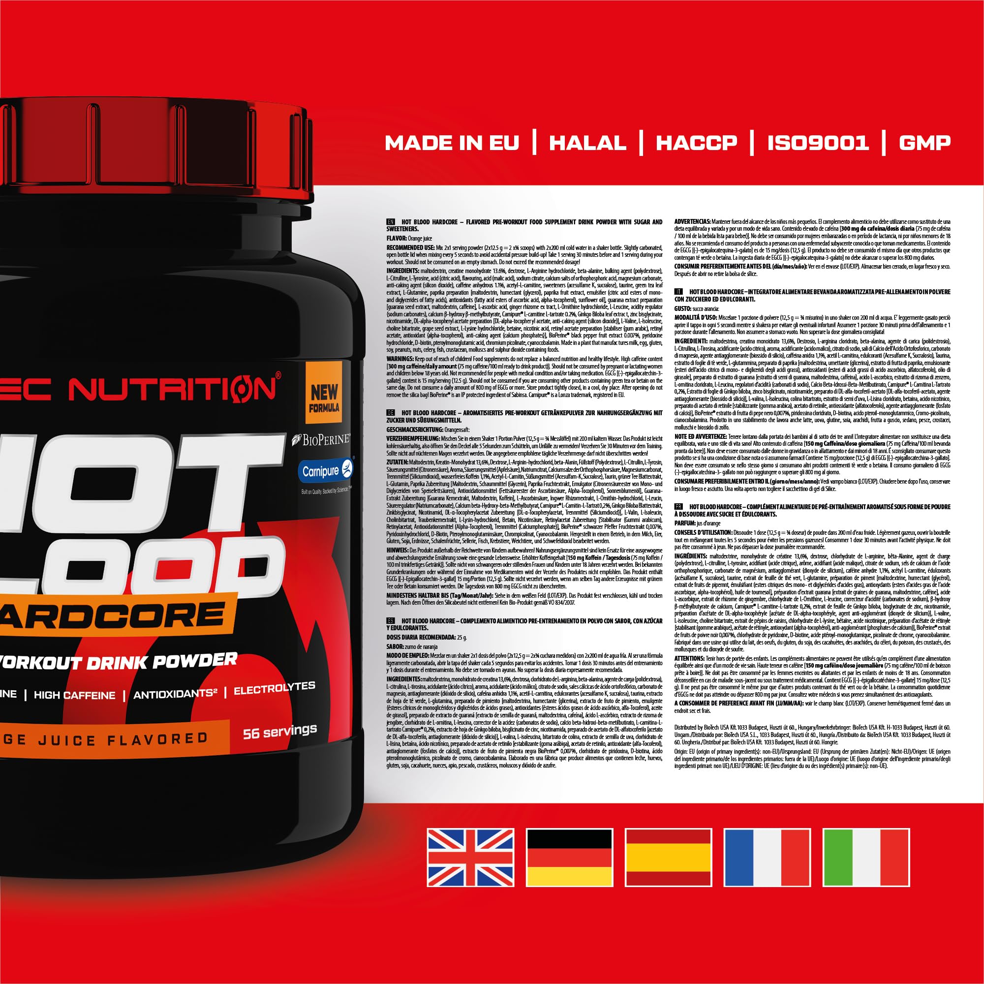 Scitec Nutrition Hot Blood Hardcore Pump Preworkout (700 gr.) - 56 servis - Galeri