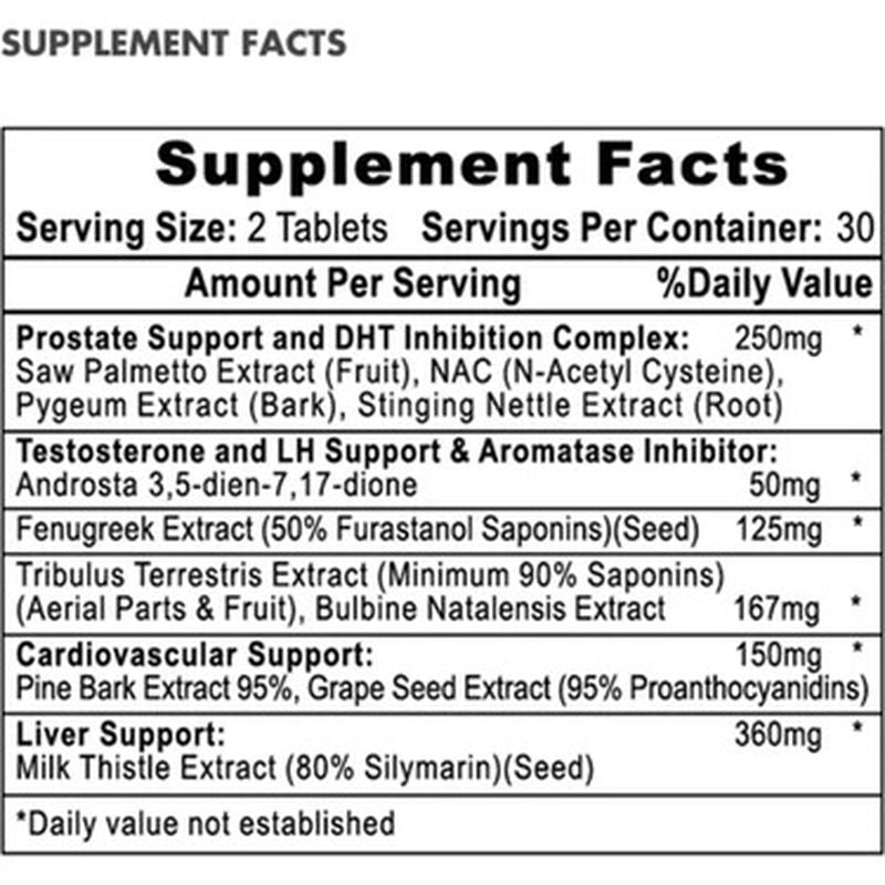 Hitech Hell Raiser Pct 60 Tablet(Saw palmetto+Nac+Fenugreek+Test Booster Tribulus+Milk thistle) - Galeri