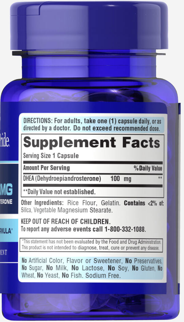 Puritan's Pride DHEA 100mg for Healthy Aging 60 Caps - Galeri