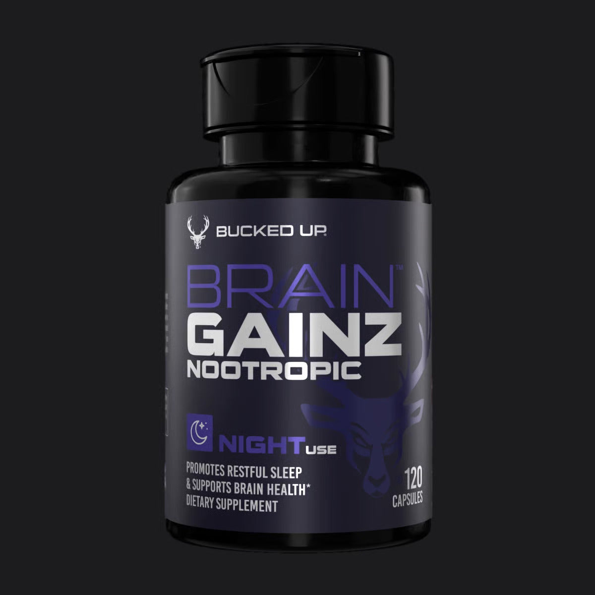 Bucked Up Brain Gainz Nootropic Lion's Mane Tyrosine Reishi Mushroom Gaba Theanine 240 Caps USA - Galeri