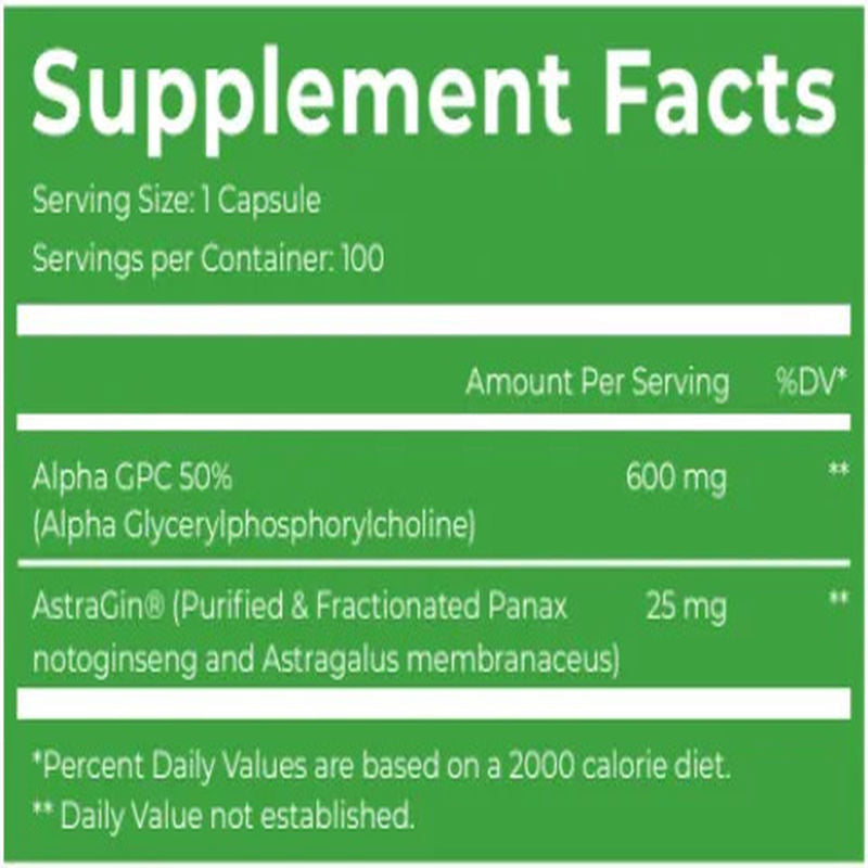 DARK LABS Alpha Choline GPC 600 mg – 100 caps - Galeri