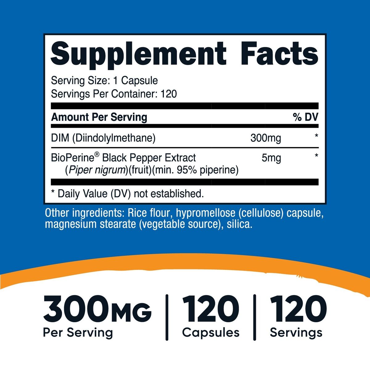 Nutricost DIM 300 Mg 120 Capsules - Galeri