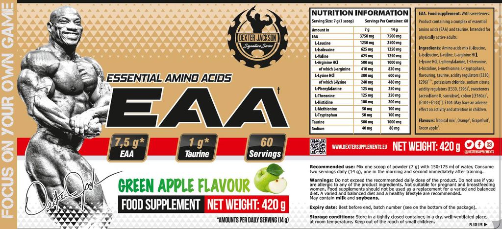 Dexter Jackson Gold Series EAA Powder Essential Amino - 60 SERVİS - Galeri
