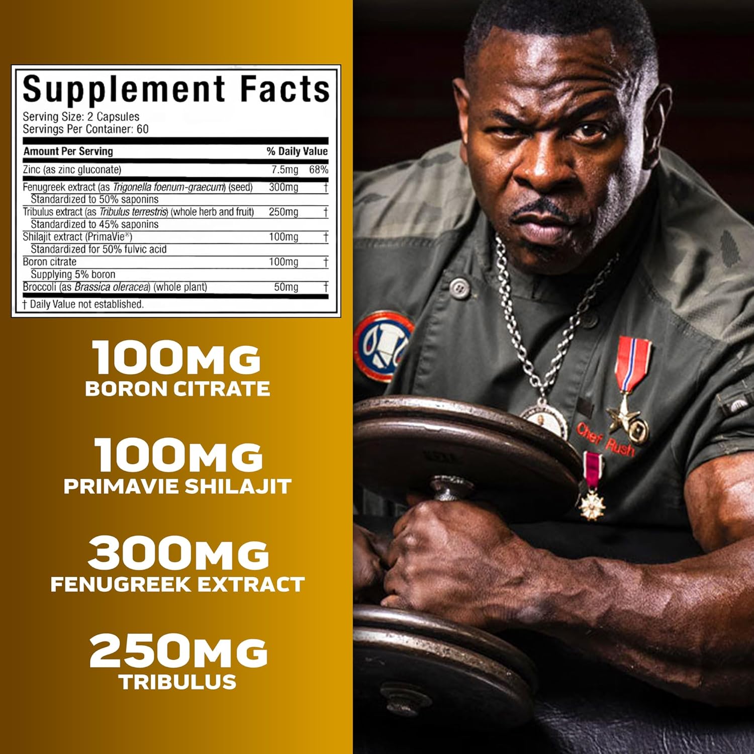 MuscleTech Alpha Test Testo booster Tribulus  Fenugreek Shilajit 120 Capsules - Galeri