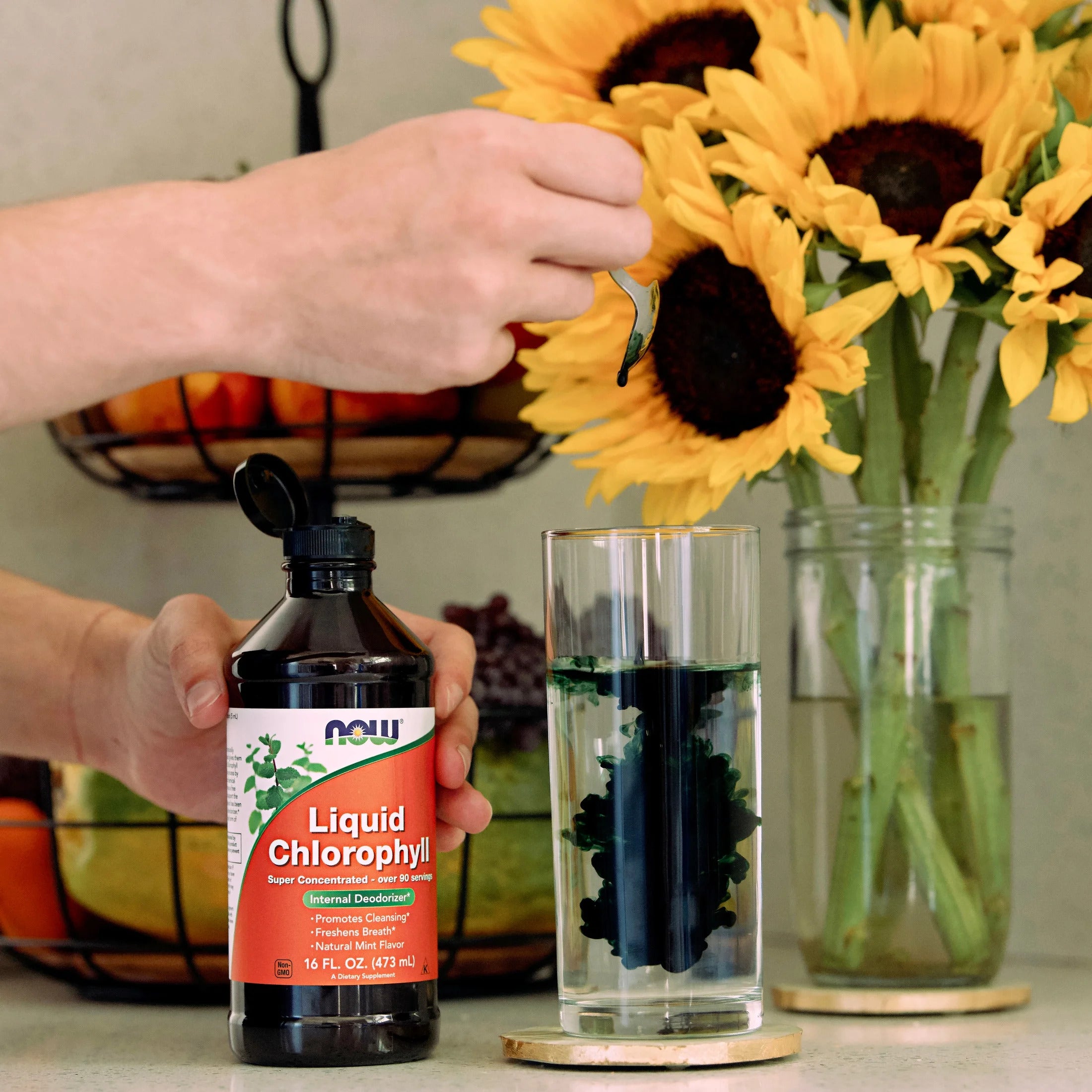 NOW Foods, Liquid Chlorophyll, Mint , 16 fl oz (473 ml) - Galeri