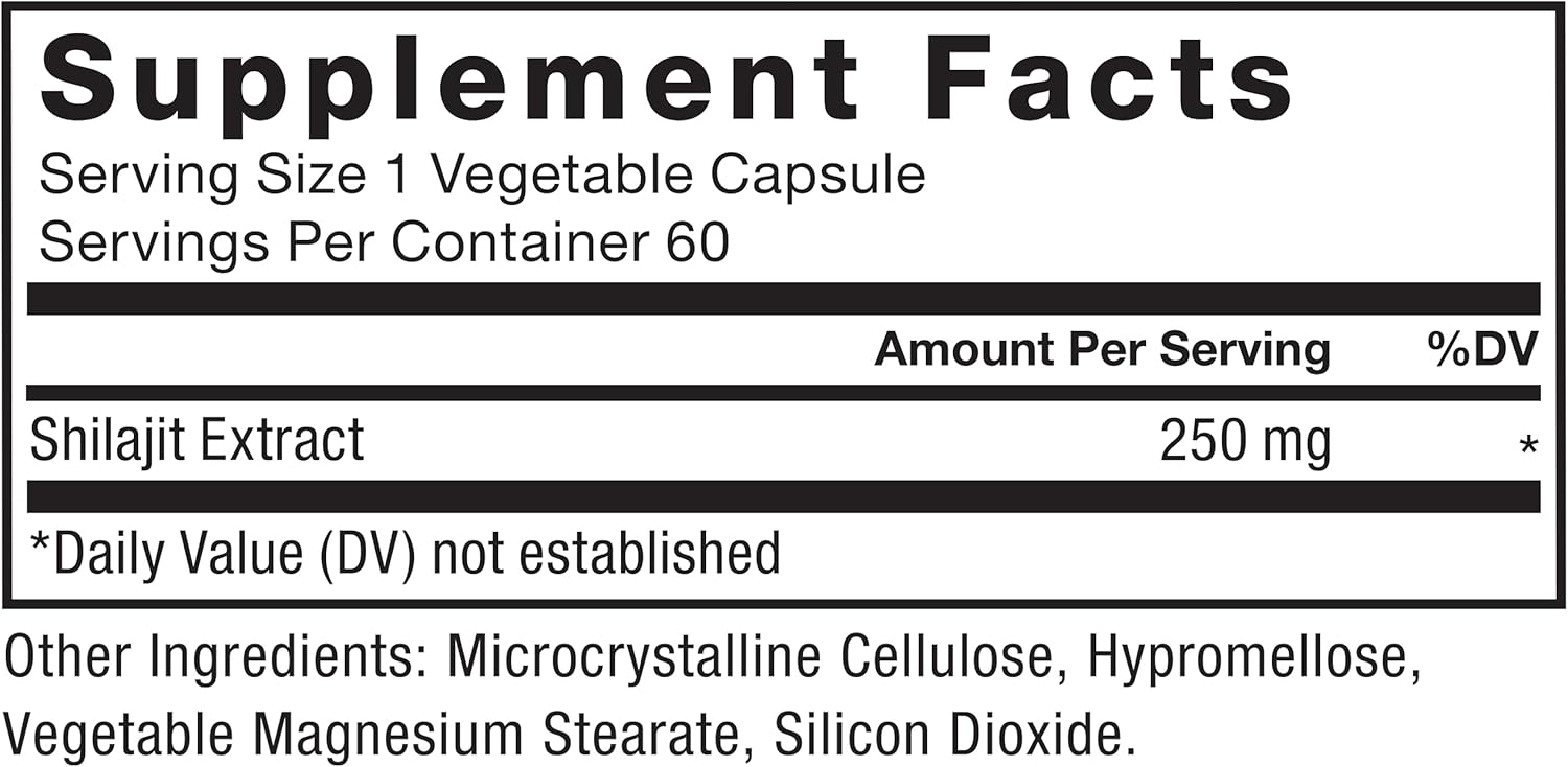 Force Factor Shilajit 250 mg Men and Women to Support Energy and Brain Health 60 Caps - Galeri