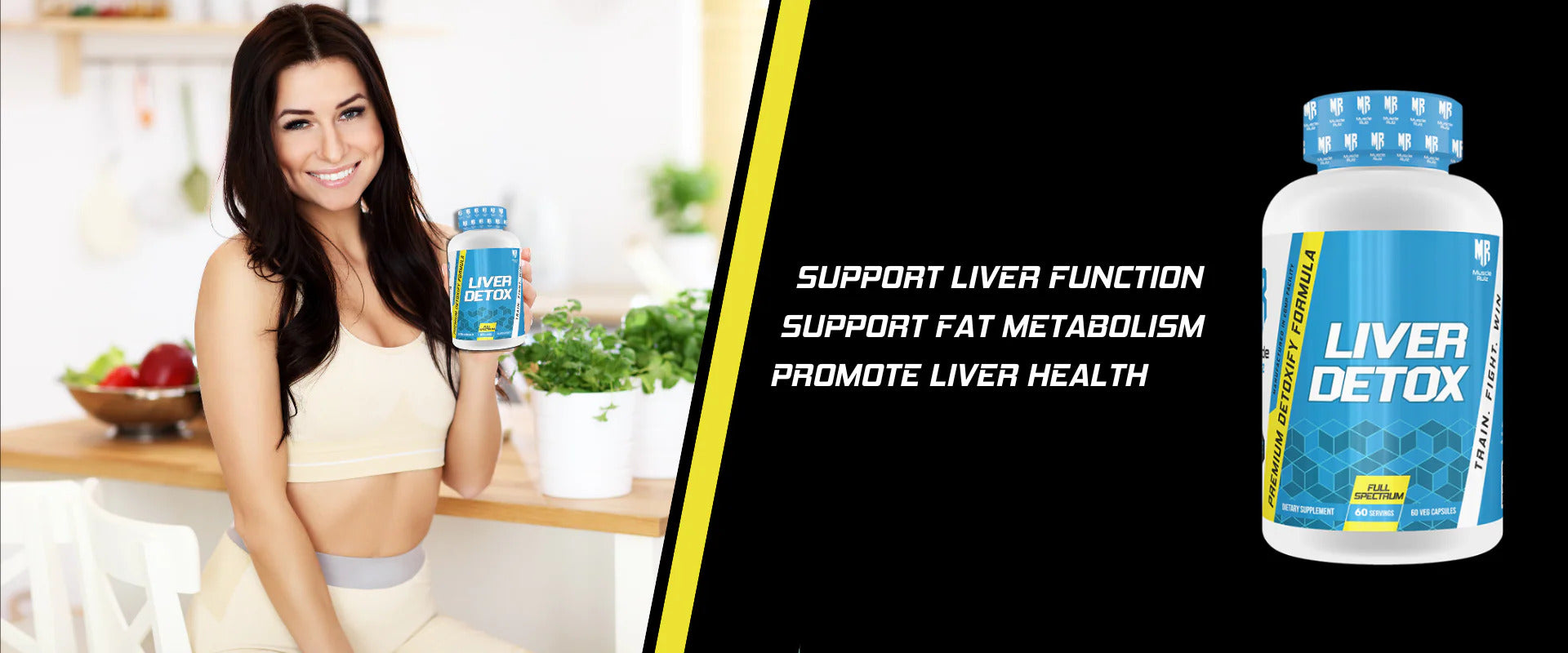 Muscle Rulz Liver Detox Milk Thistle Betaine Turmeric Selenium 60 Tablet - Galeri