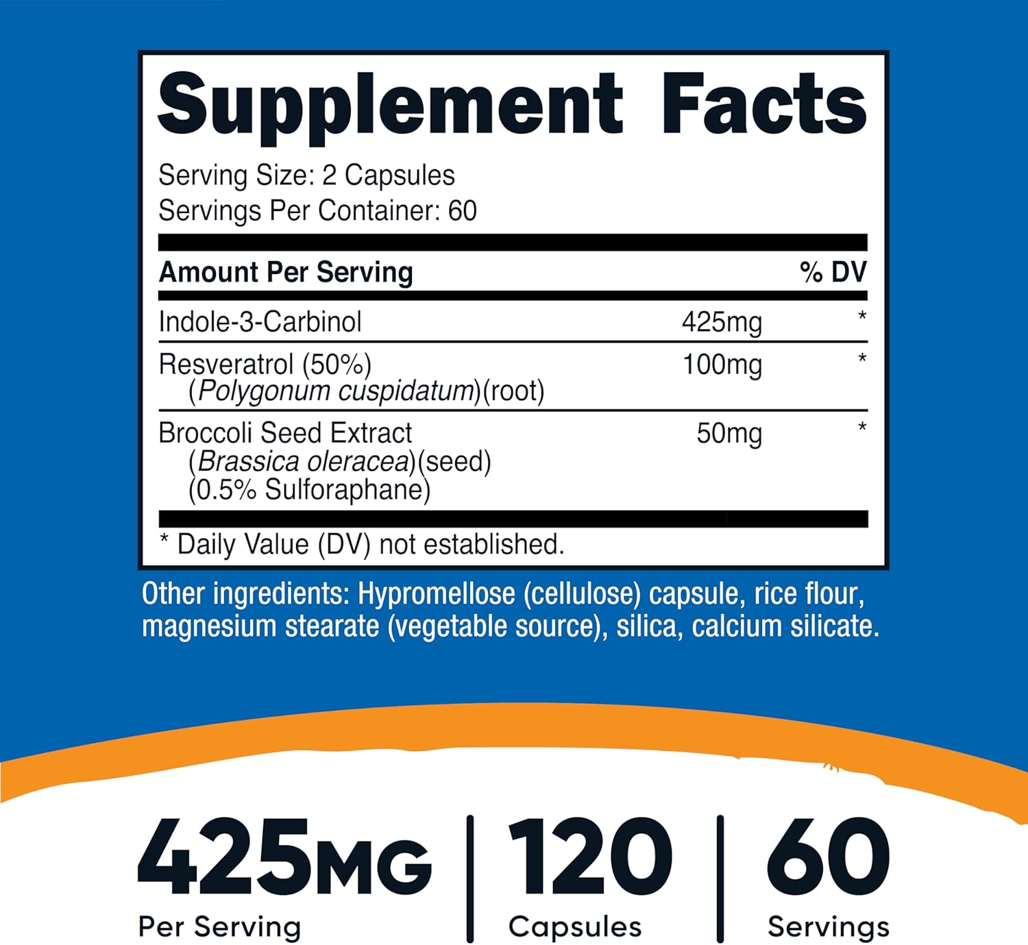 Nutricost Indole-3-Carbinol Liver 425mg 120 Caps - Galeri