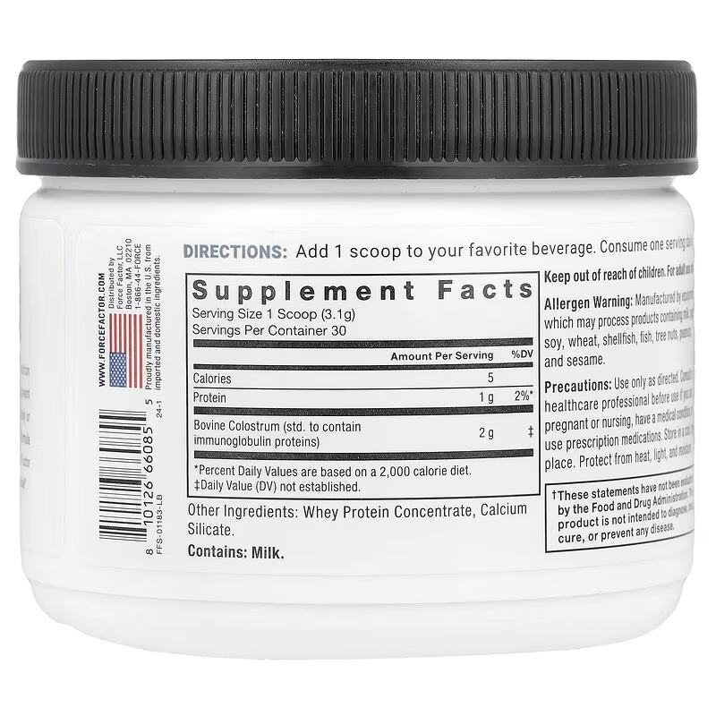 Force Factor Primal Origins Bovine Colostrum Grass-Fed Gut Health & Recovery  93 g - Galeri