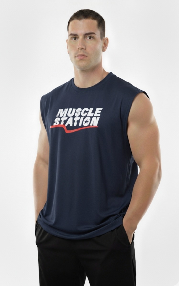 Kalın Askılı Muscle Station Siyah Atlet