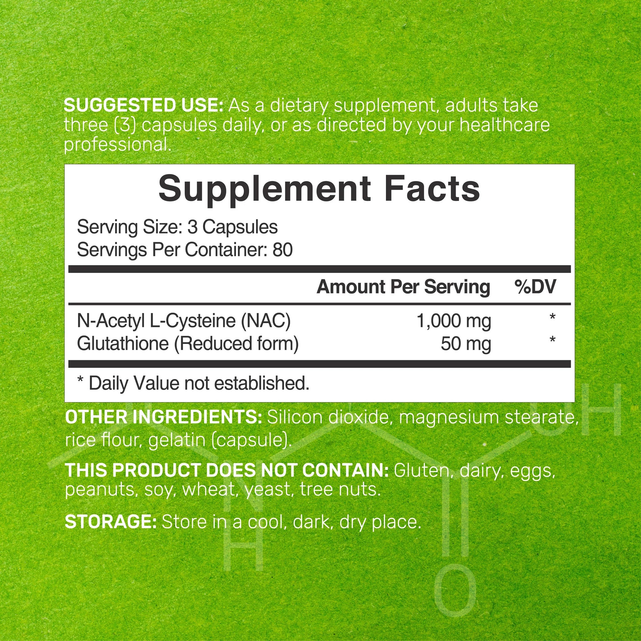 Deal Supplement NAC Supplement (N-Acetyl Cysteine) with Reduced Glutathione, 240 Capsules - Galeri