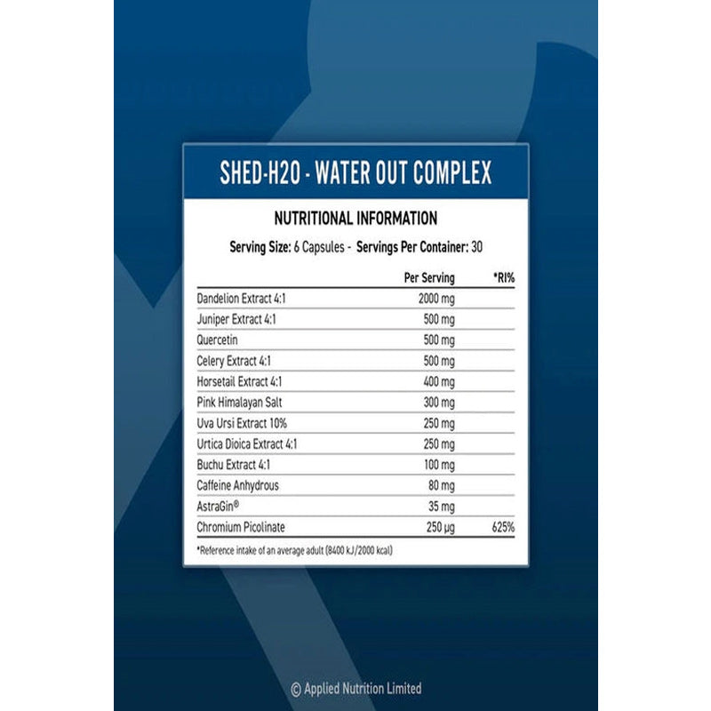 Applied Nutrition Shed-h2o Su atıcı Water Out Complex Fat Burner 180 Caps - Galeri