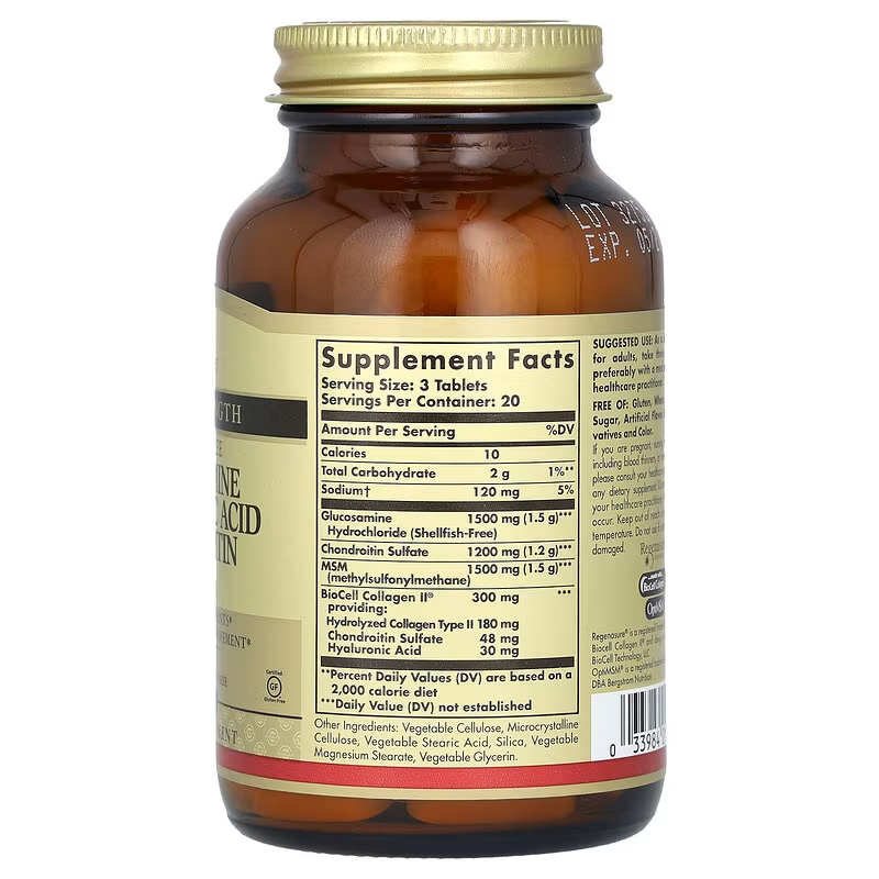 Solgar Glucosamine Hyaluronic Acid Chondroitin OptiMSM Bone Joint & Cartilage 60 Tablet - Galeri