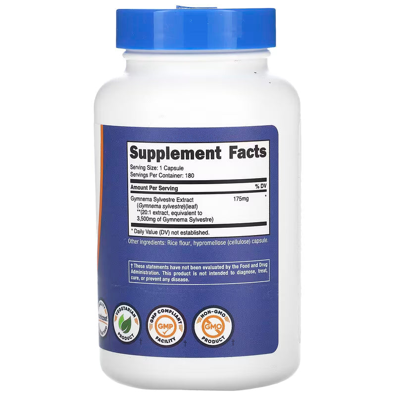 Nutricost Gymnema Sylvestre 3,500 mg 180 Capsules - Galeri