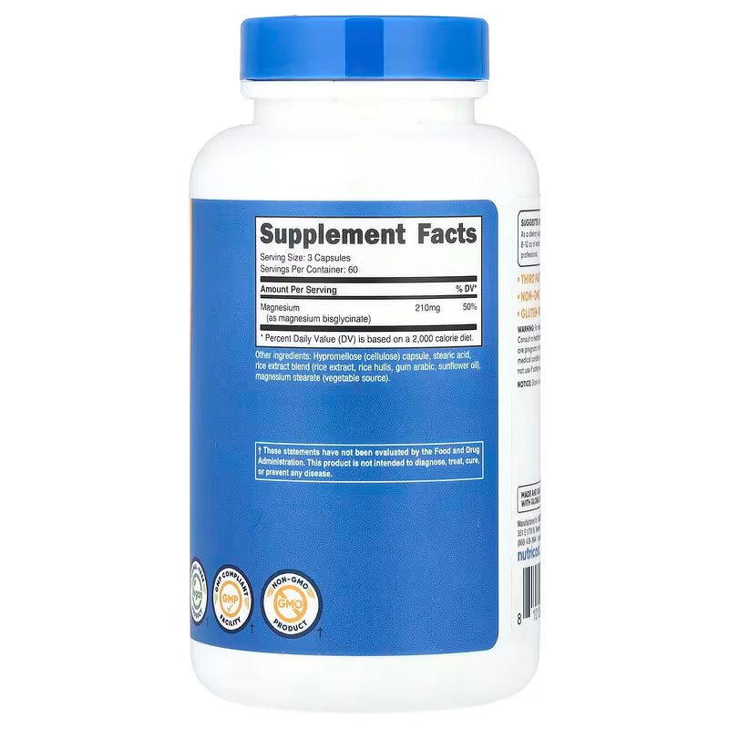 Nutricost Magnesium Glycinate Bisglycinate 180 Caps - Galeri