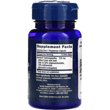 Life Extension Optimized Sensoril Ashwagandha Stress Management Healthy Stress Response, Focus, Memory, Stress Relief  - Vegetarian 60 Capsules - Galeri