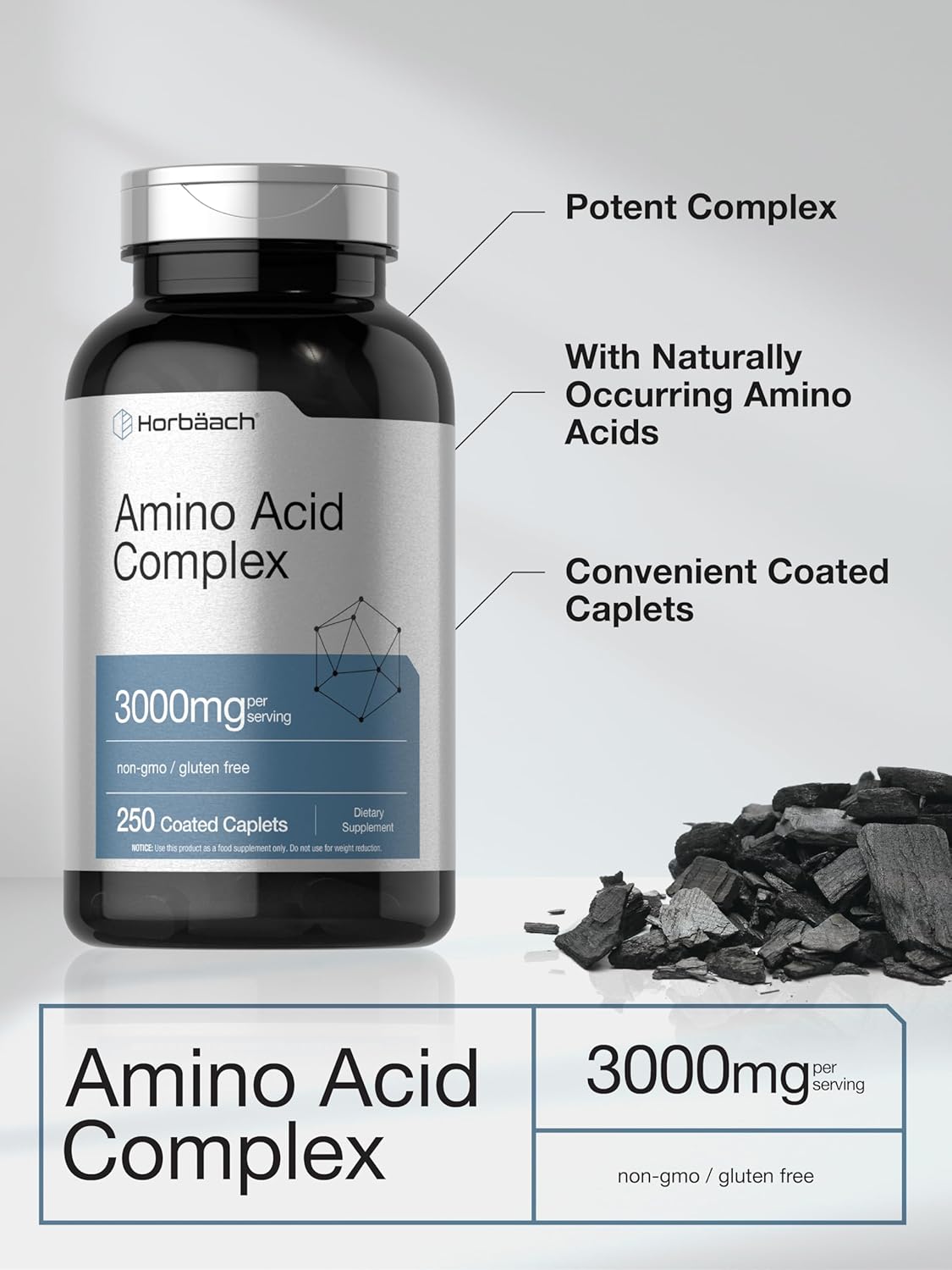 Horbaach Amino Acid Complex 3000mg 250 Caplet - Galeri