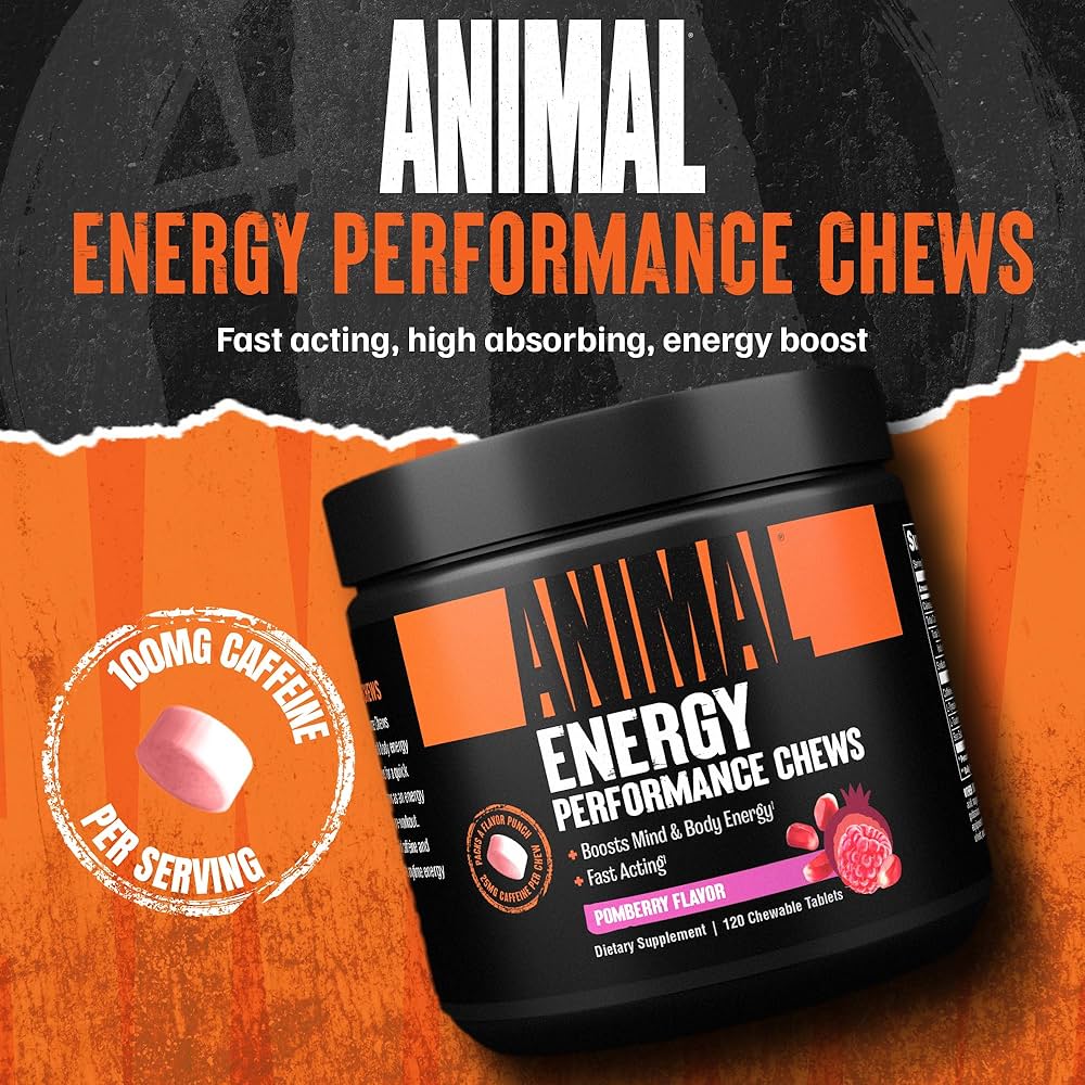 Animal Energy Performance Tyrosine Taurine 120 Chews - Galeri