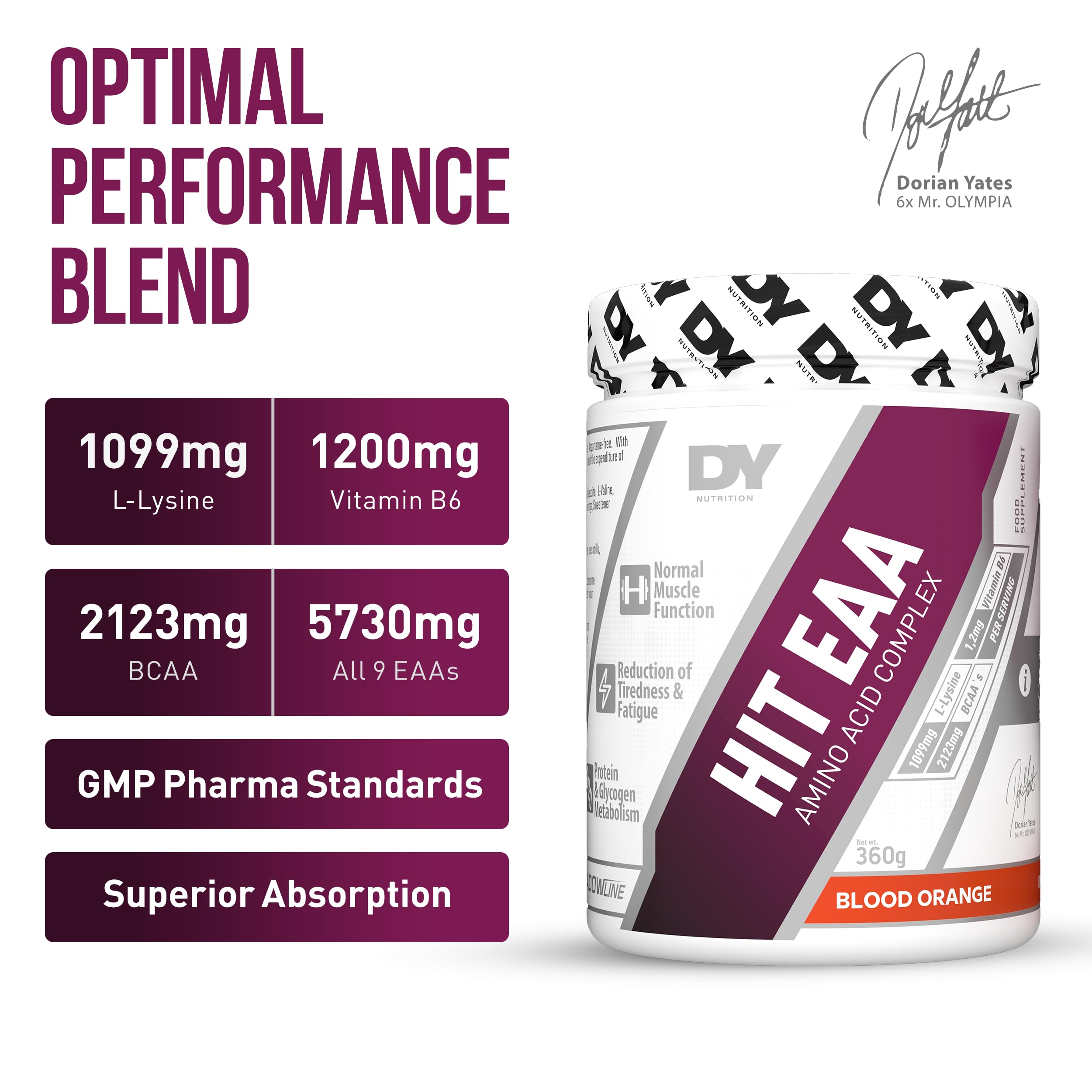 DY NUTRITION Dorian Yates HIT EAA AMINO ACID COMLEX 300 GR - Galeri