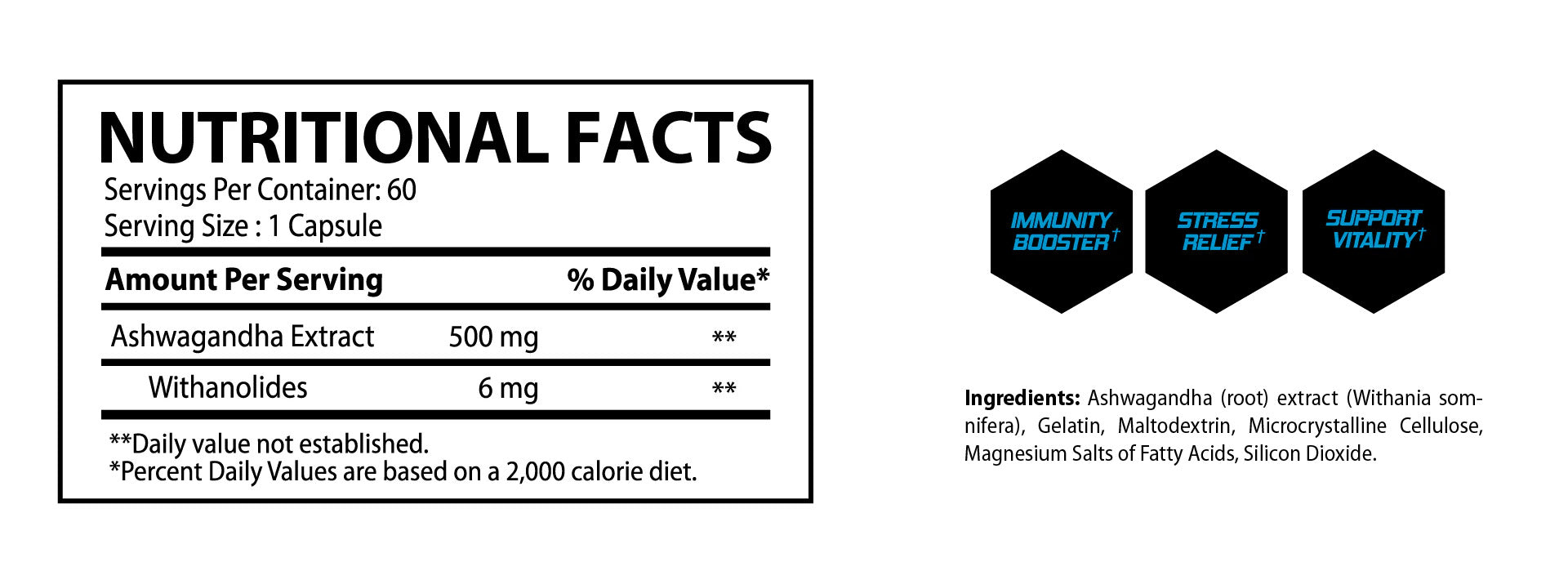 Muscle Rulz Ashwagandha 500 MG 60 Caps - Galeri