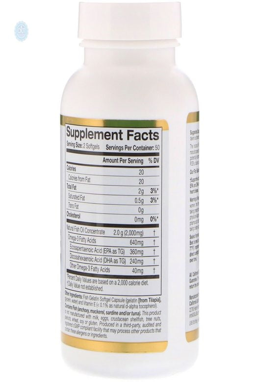 California Gold Nutrition Premium Omega 3 Fish Oil 100 SOFTGEL - Galeri