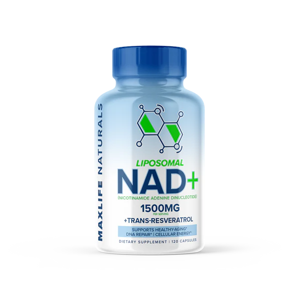 Maxlife Naturals Liposomal NAD+ Trans-Resveratrol Anti Aging 1500mg - 120 Caps - Galeri