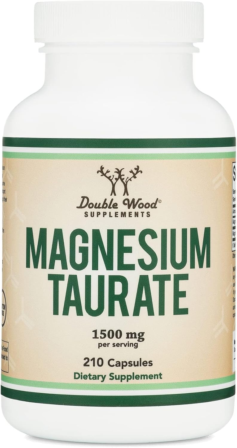 Double Wood Magnesium Taurate Cardiovascular Health to Boost 210 Vegan Caps - Galeri