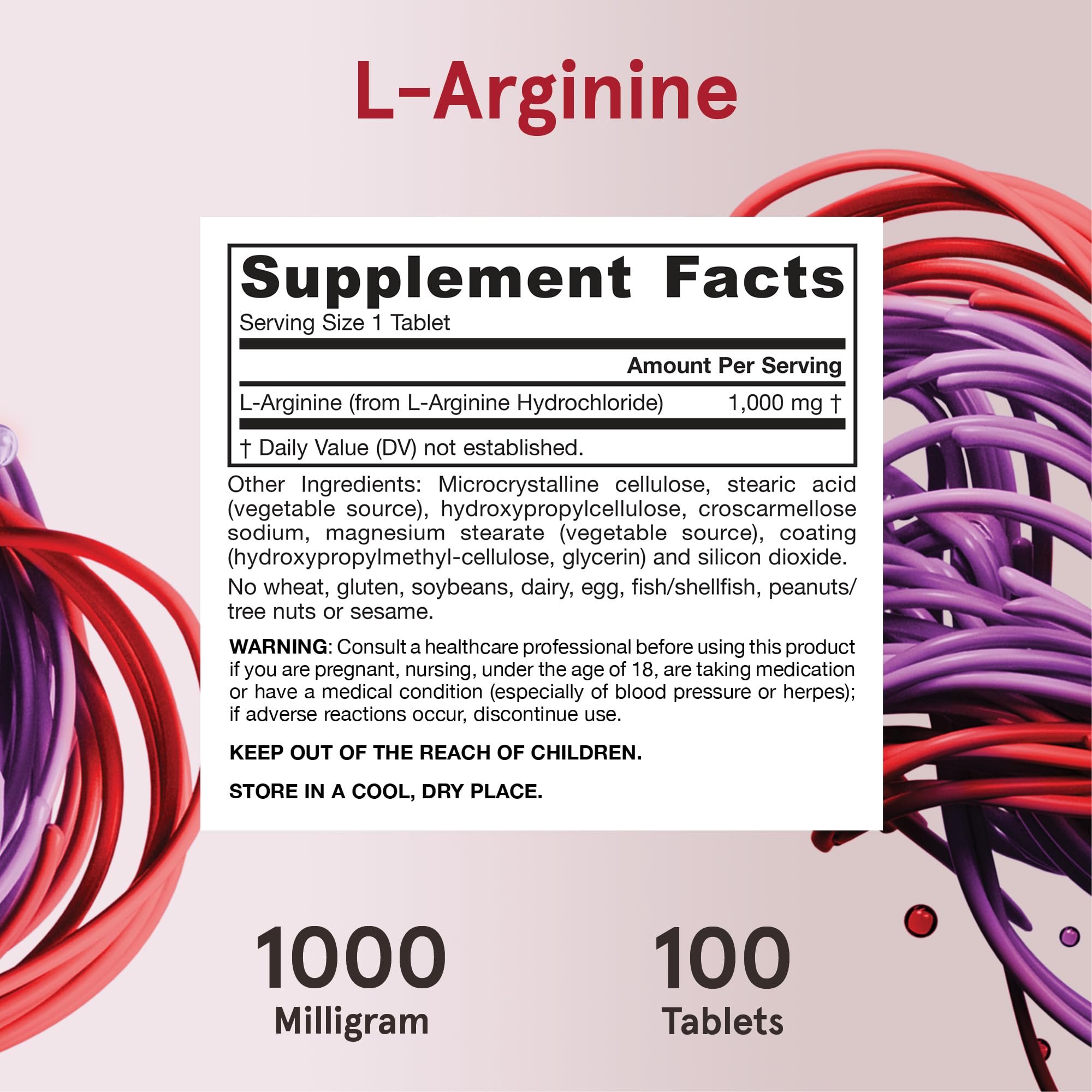 Jarrow Arginine Arjinin 1000 mg 100 Tablets - Galeri