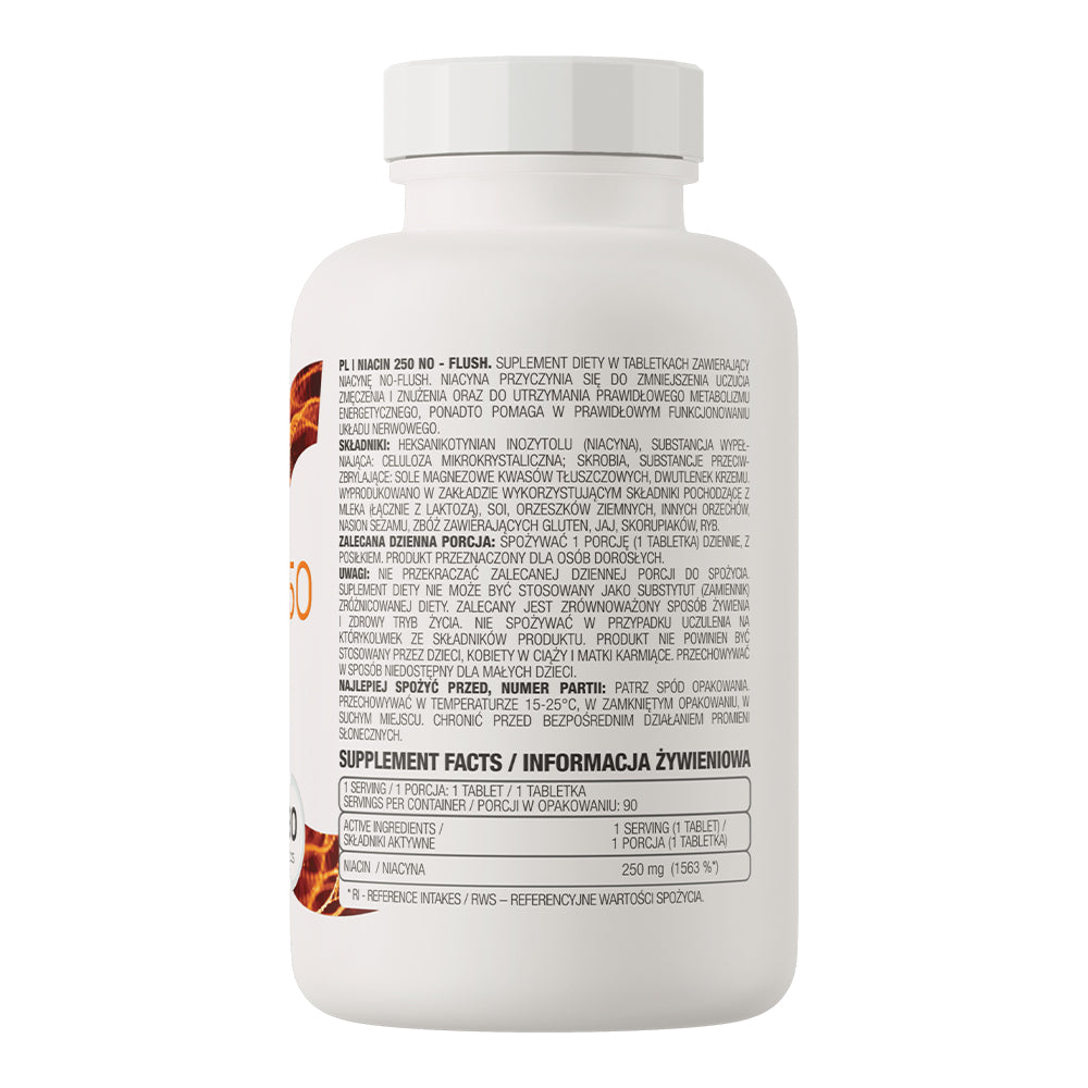 Ostrovit Niacin Vitamin B3 250 mg no-flush 90 tablet - Galeri