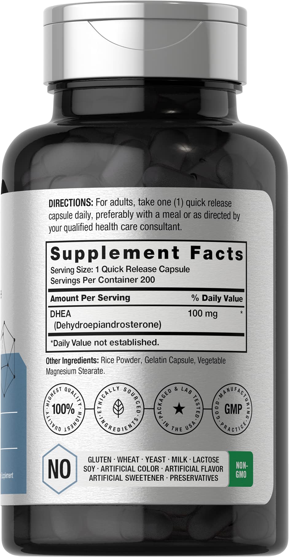 Horbäach DHEA 100mg | 200 Capsules - Galeri