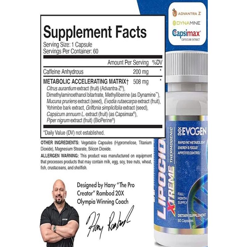 Evogen Lipocide Xtreme Fat Burner Yohimbine 60 Kapsül - Galeri
