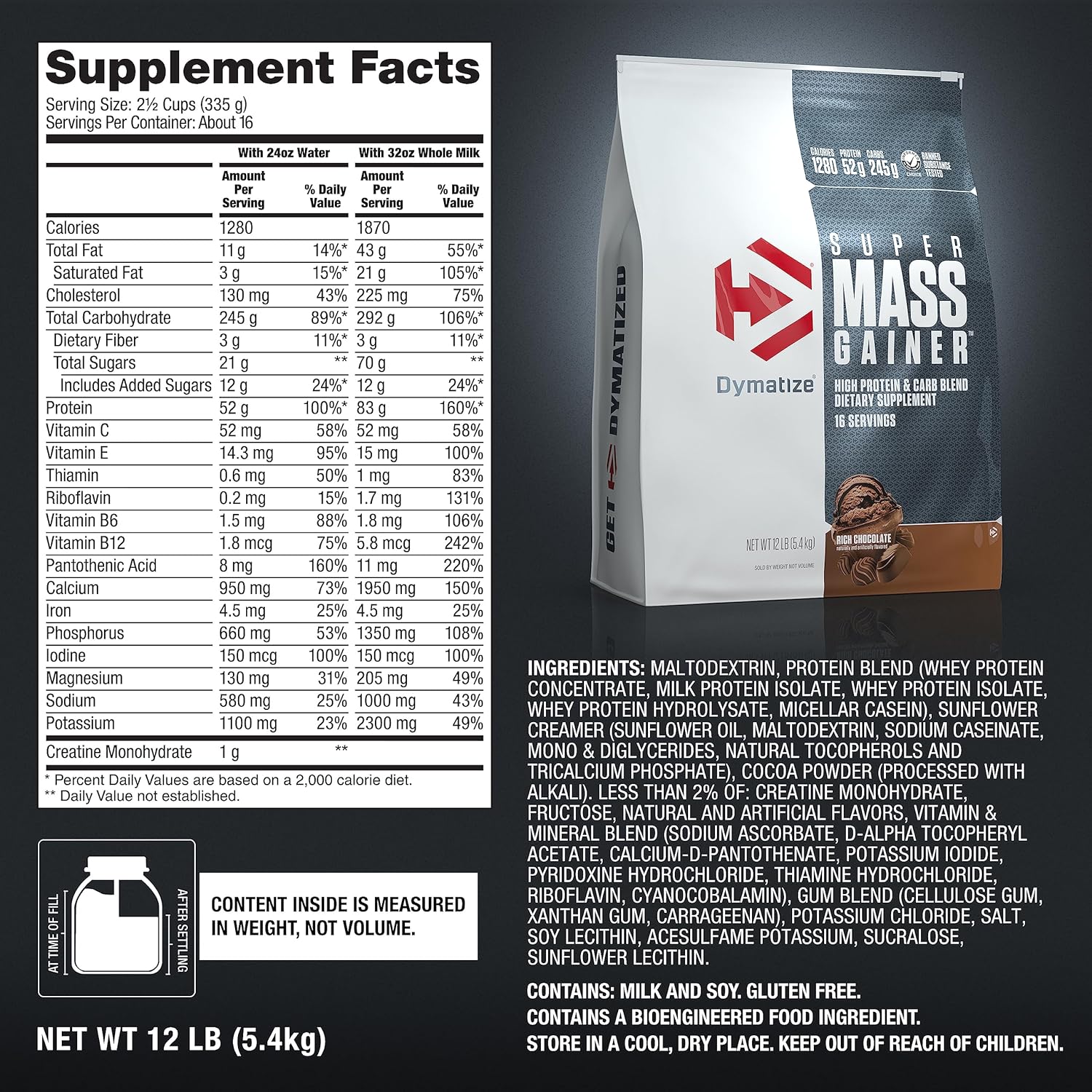 Dymatize Super Mass Gainer Protein Powder 5400 Kg - Galeri