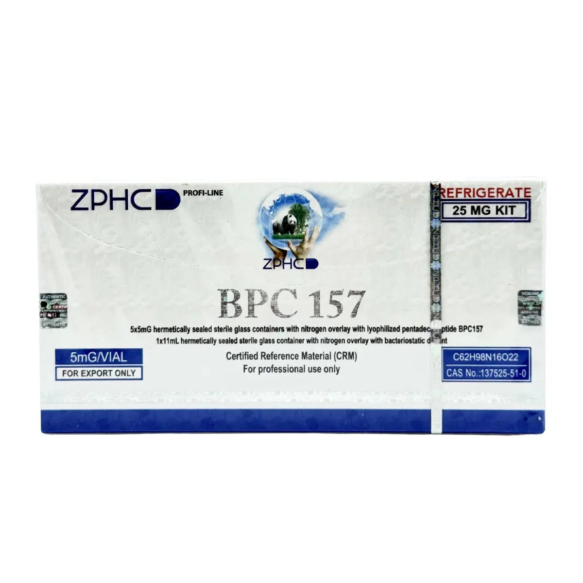 ZPHC BPC 157 5 mg x 5 vial 25 mg