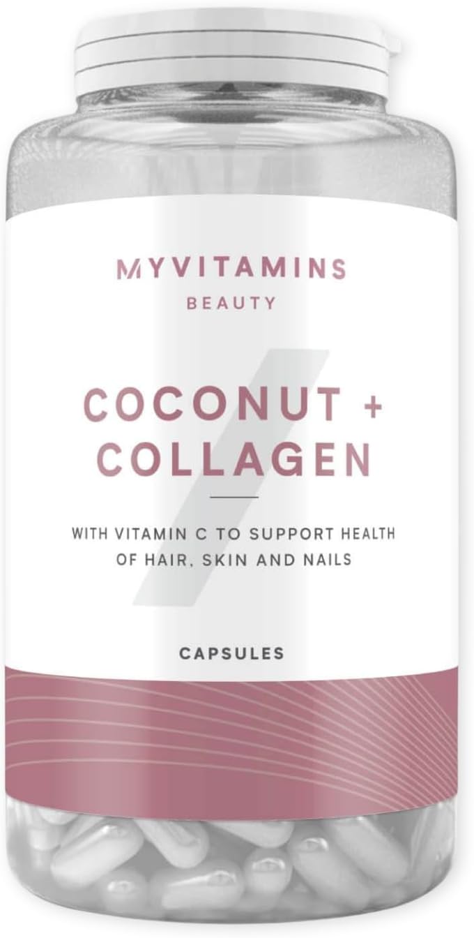 Myprotein Coconut Collagen Hydrolysed Collagen with Coconut Oil & Vitamin C –  60 Caps