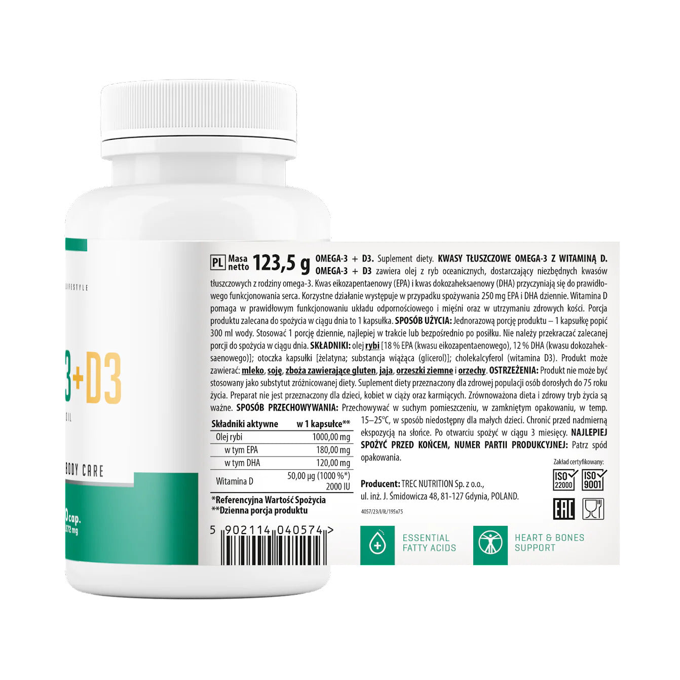 Trec Omega 3 + D3 Vitamin 2000 UI 90 CAPS - Galeri