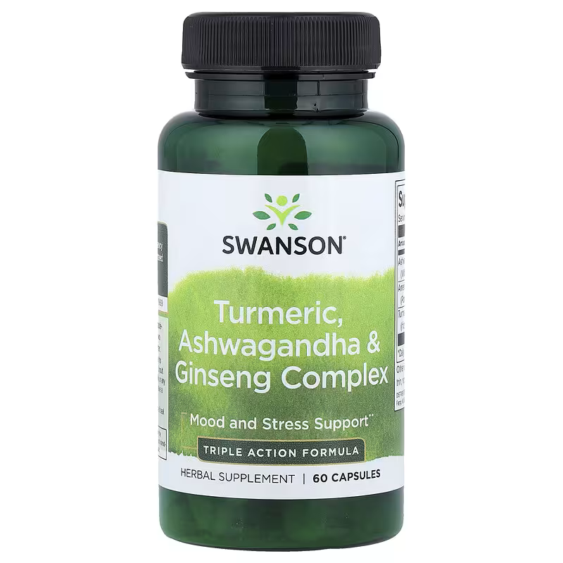 Swanson Turmeric Ashwagandha Ginseng Complex 60 Capsules